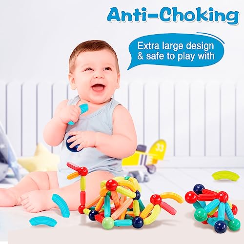 64-Piece Magnetic Building Blocks STEM Educational Toy