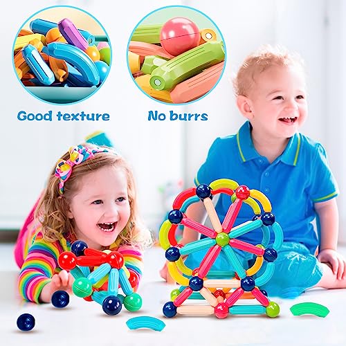 64-Piece Magnetic Building Blocks STEM Educational Toy