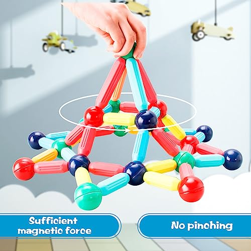 64-Piece Magnetic Building Blocks STEM Educational Toy