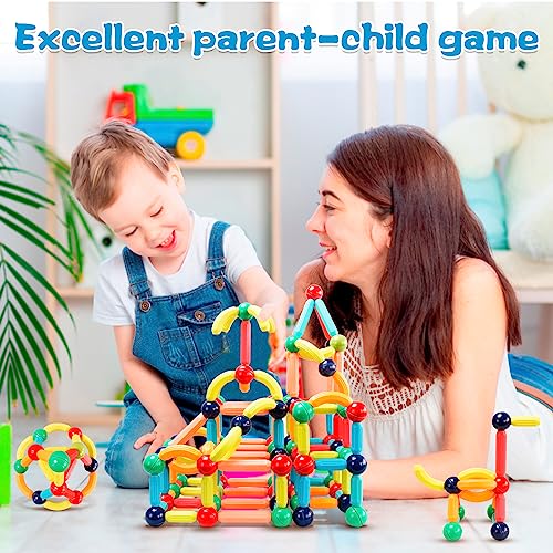 64-Piece Magnetic Building Blocks STEM Educational Toy