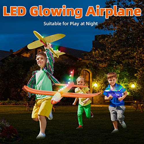 3-Pack LED Foam Airplane Toy Gliders