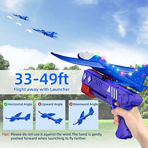 3-Pack LED Foam Airplane Toy Gliders