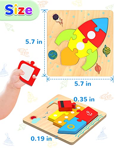 Wooden Vehicle Shape Puzzles for Toddlers