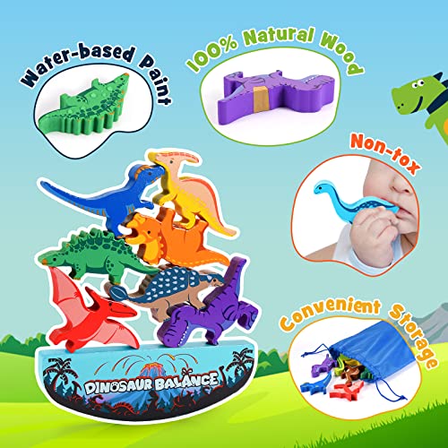 Dinosaur Stacking Toys for Kids Ages 3-8
