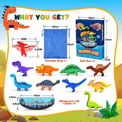 Dinosaur Stacking Toys for Kids Ages 3-8