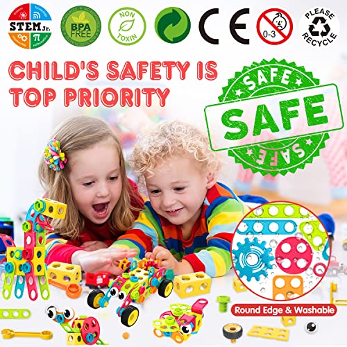 195 PCS STEM Building Blocks for Kids