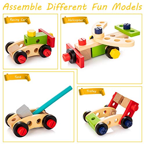 KIDWILL Wooden Tool Kit for Kids - STEM Toys