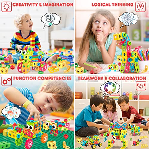 195 PCS STEM Building Blocks for Kids