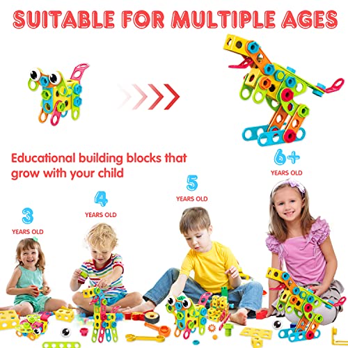 195 PCS STEM Building Blocks for Kids