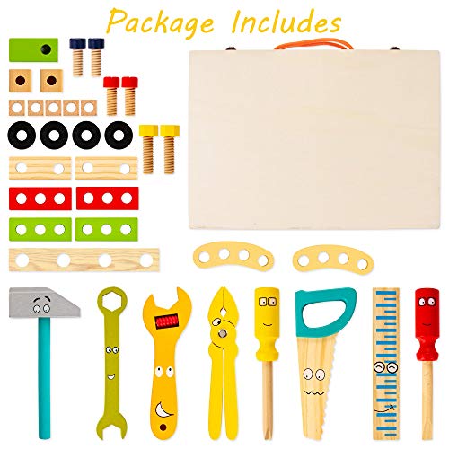 KIDWILL Wooden Tool Kit for Kids - STEM Toys