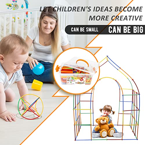 STEM Straw Constructor Building Toy Set 600 Pcs