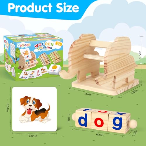 Educational CVC Wood Blocks and Flash Cards