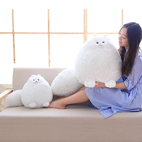 Winsterch Cute Soft Plush White Cat Stuffed Toy