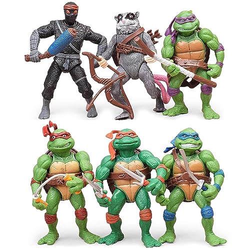 Turtle Action Figures 6-Pack for Kids' Fun