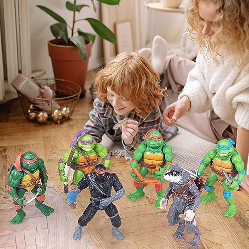 Turtle Action Figures 6-Pack for Kids' Fun
