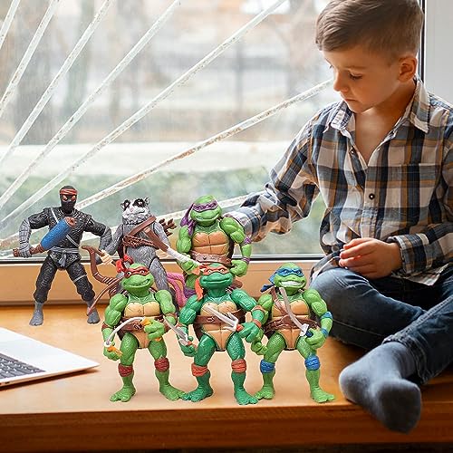 Turtle Action Figures 6-Pack for Kids' Fun