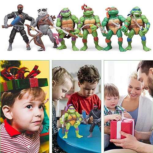 Turtle Action Figures 6-Pack for Kids' Fun
