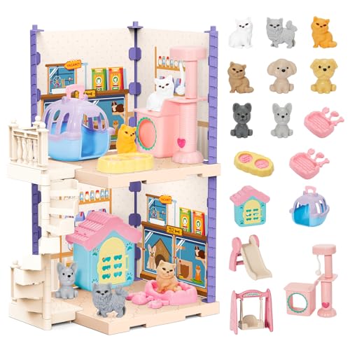 Interactive Pet Playset for Kids - 36 Pieces
