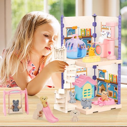 Interactive Pet Playset for Kids - 36 Pieces