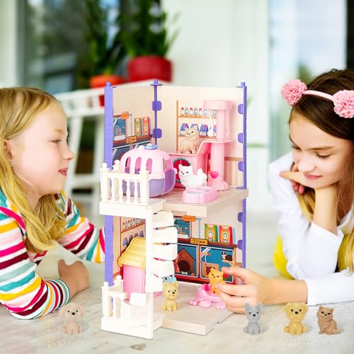 Interactive Pet Playset for Kids - 36 Pieces
