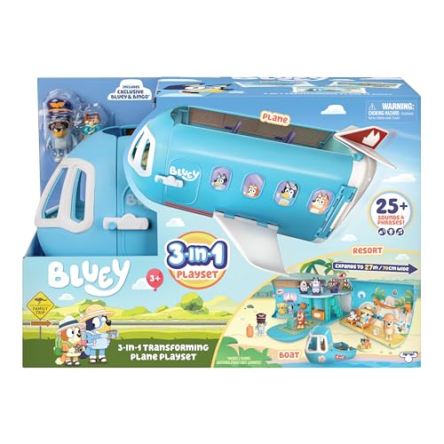 Bluey 3-in-1 Transforming Plane Playset Adventure