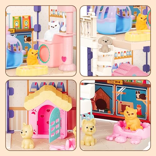 Interactive Pet Playset for Kids - 36 Pieces