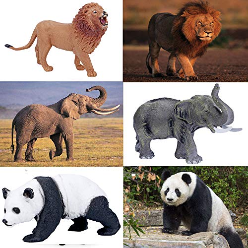 Safari Animal Figurines Playset with Activity Mat