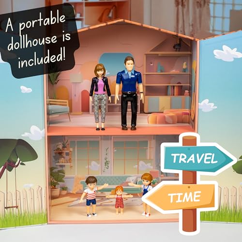 TOMLEON Bendable Dollhouse Figures and Accessories Set