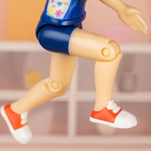 TOMLEON Bendable Dollhouse Figures and Accessories Set