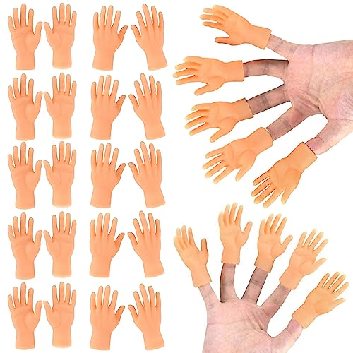 Mini Rubber Finger Puppets - 30 Tiny Hands