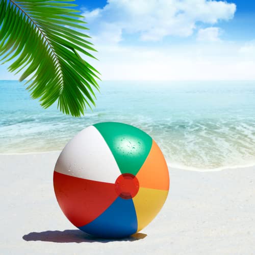 Rainbow Inflatable Beach Balls - 3 Pack