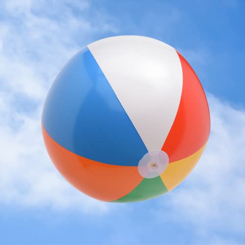 Rainbow Inflatable Beach Balls - 3 Pack