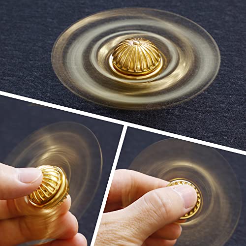 Golden Sphere Fidget Spinner for Stress Relief