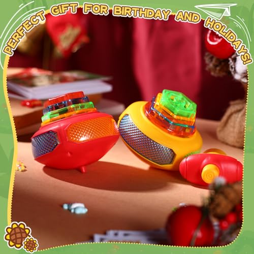 Light Up Spinning Tops - Glow in The Dark