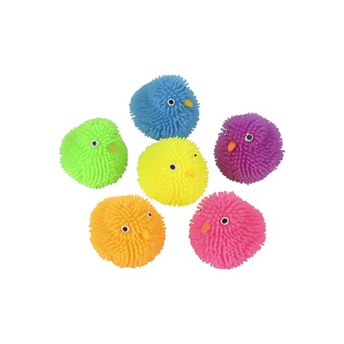 Chick Mini Puffer Squeeze Fidget Toys, 6 Pack