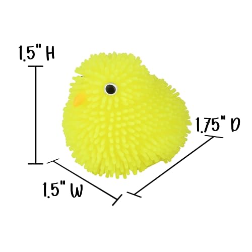 Chick Mini Puffer Squeeze Fidget Toys, 6 Pack