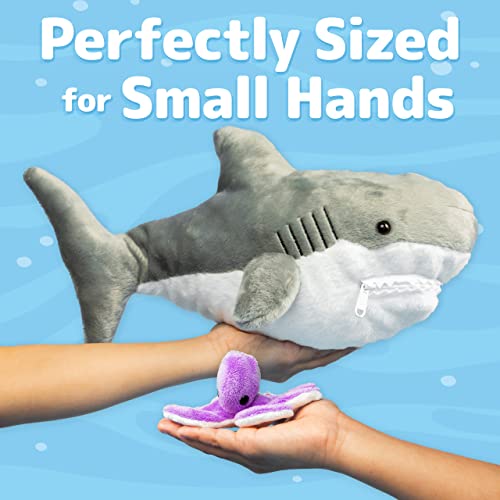 PREXTEX Plush Toy Shark with 5 Sea Animals