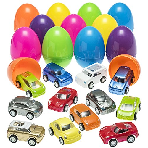Stuffed Easter Eggs with Mini Pull-Back Cars