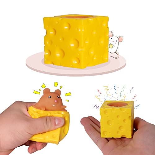 Holgosiu Mouse Cheese Squishy Stress Relief Toy