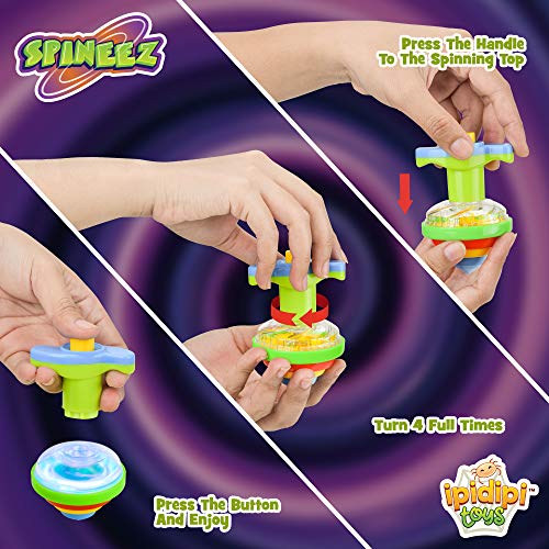 IPIDIPI Light Up Spinning Tops for Kids