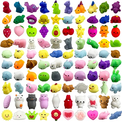 Anditoy 100 PCS Kawaii Mochi Squishy Toy Set