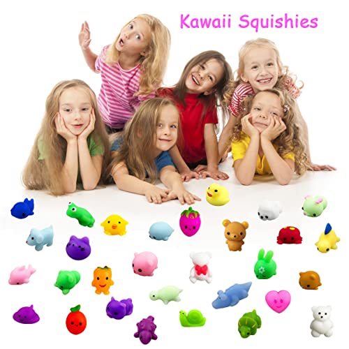 Anditoy 100 PCS Kawaii Mochi Squishy Toy Set