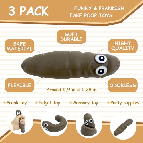 Funny Stretchy Sensory Stress Poo Toys Pack
