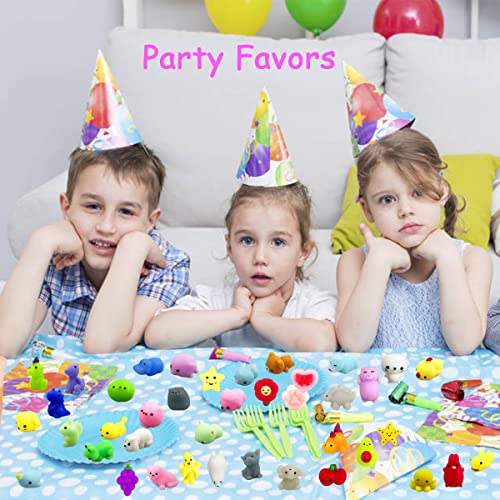 Anditoy 100 PCS Kawaii Mochi Squishy Toy Set
