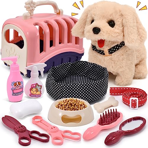 Interactive Plush Dog Toy Set for Kids