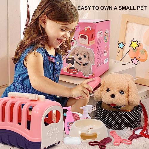 Interactive Plush Dog Toy Set for Kids
