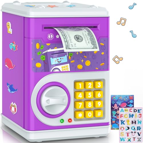 Purple Kids' Electronic Piggy Bank Toy