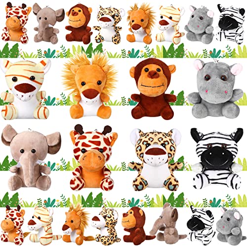 Mini Stuffed Forest Animals Jungle Plush Toys Set