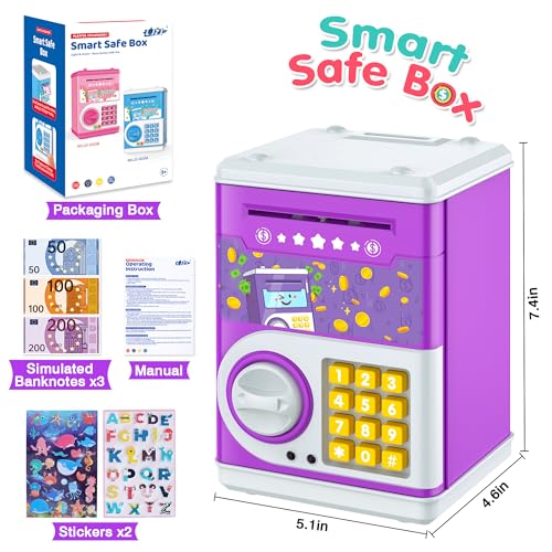 Purple Kids' Electronic Piggy Bank Toy