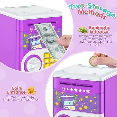 Purple Kids' Electronic Piggy Bank Toy